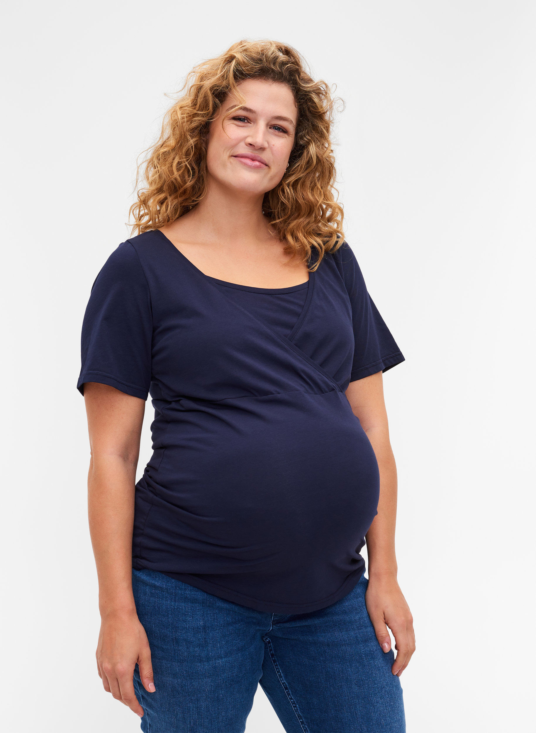 T-shirt de grossesse à manches courtes en coton, Night Sky, Model