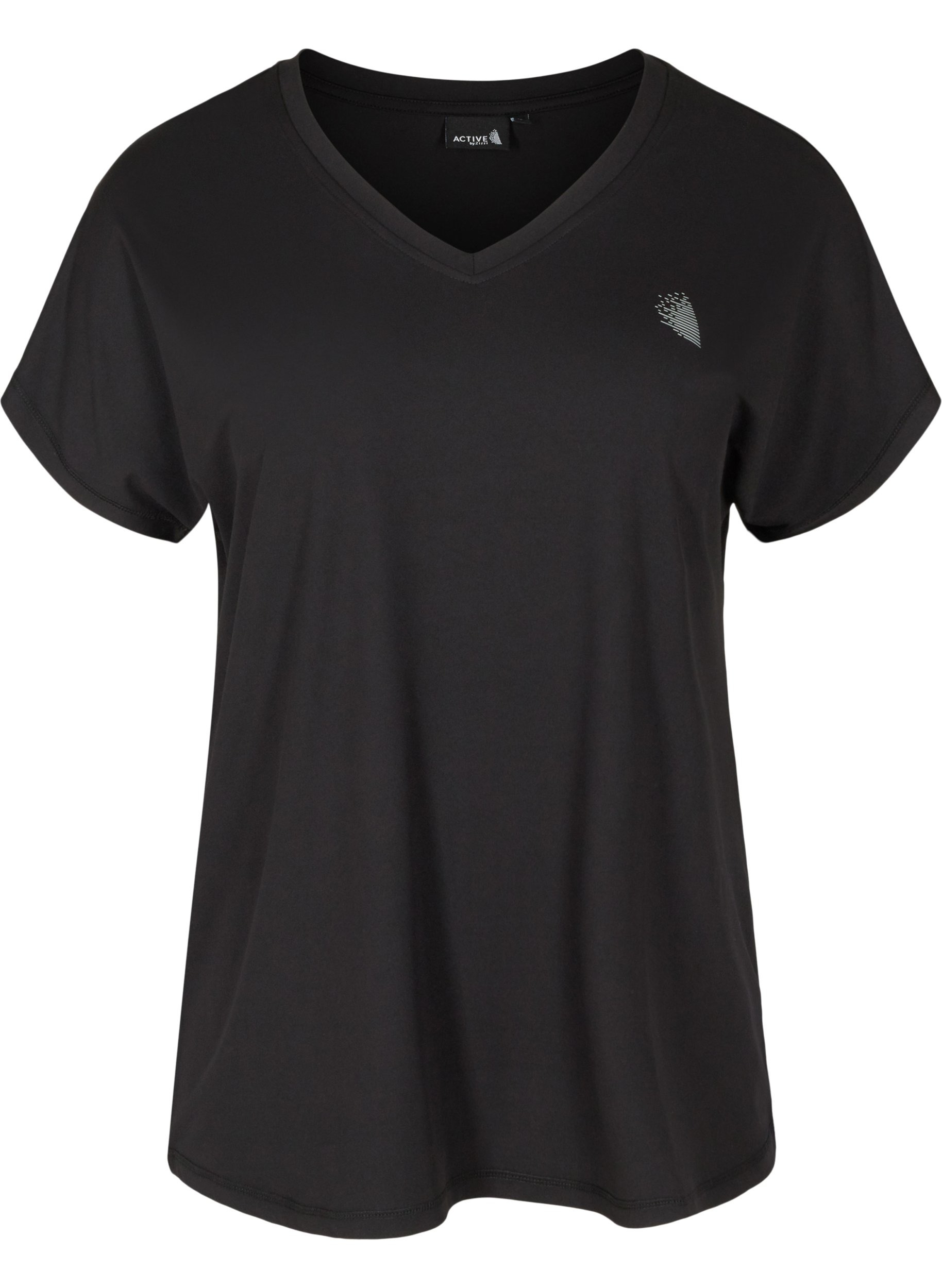 T-shirt d'entraînement à manches courtes avec col en V, Black, Packshot image number 0