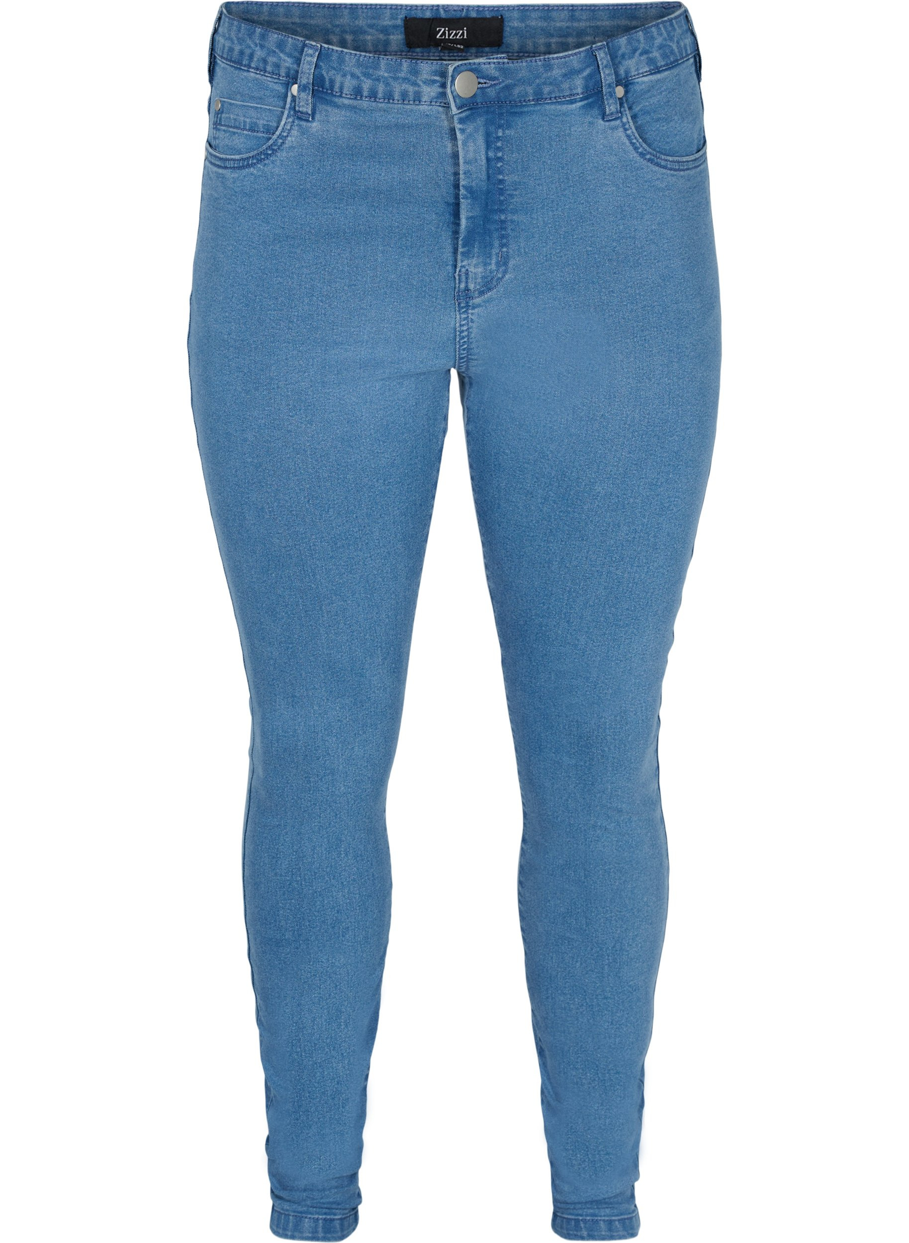 super slim fit Amy jeans met hoge taille, Light blue, Packshot