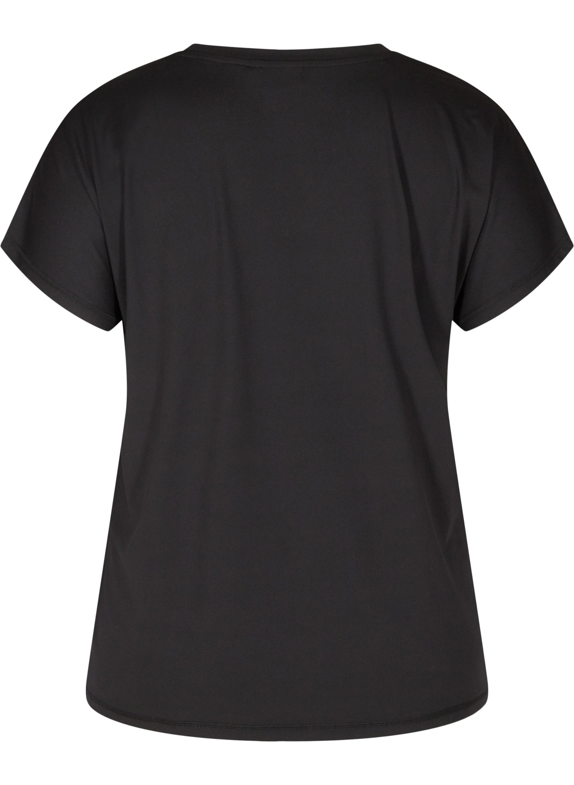 Trainings t-shirt met korte mouwen en v-hals, Black, Packshot image number 1
